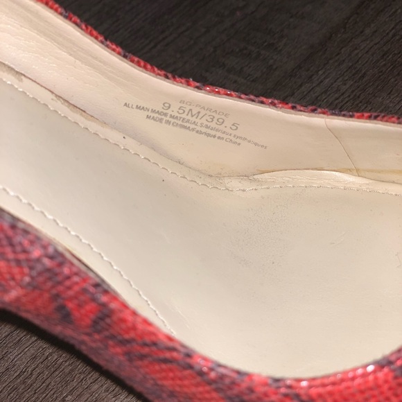 BCB Generation Red Snake Pattern Heels, Party Shoe, Pointy Toe, Stilettos Heels - Picture 6 of 7